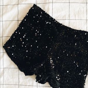 Sequin Short Shorts